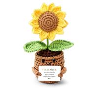 Huastatewolf Positive Crochet Sunflower, Emotional Incentive Sunflower, Funny Birthday Graduation I Love You Gifts for Best Friends, Encouragement Handmade Support Crochet Doll -D10