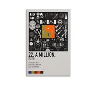 HUASYERRHW 22, A Million - Bon Iver Poster Wall Art Decor Painting Canvas for Living Room Bed Room Poster12x18inch(30x45cm) Unframe-style