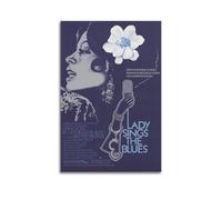 HUASYERRHW Billie Holiday in Lady Sings The Blues in 1972 Poster Wall Art Decor Painting Canvas for Living Room Bed Room Poster16x24inch(40x60cm) Unframe-style