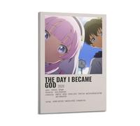 HUASYERRHW The Day I Became A God Poster Wall Art Decor Painting Canvas for Living Room Bed Room Poster20x30inch(50x75cm) Frame-style