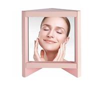 Huatang Store Triangular Inverted Non Reversing Mirror, 18.5 * 17.5 * 22cm, Pink, Wall Mount, Home Mirror
