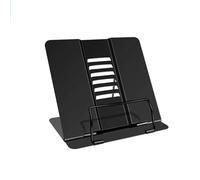 HUATEEN Book Stand,Adjustable Metal Book Holders,Cookbook Reading Rest Holder Anti-Slip Adjustable Desktop Bookend Portable Reading Rest Holder for Cookbook Documents Textbook Sturdy Desk