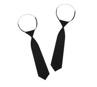 HUATEEN Women JK Neck Tie,2pcs Black Adjustable Ties for Women Japanese Necktie Cute Uniform School Neckties Suitable for JK Cosplay Graduation Ceremony Business Wedding