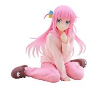 Huawealthy Gotō Hitori Figure Anime Kneeling Position Figurine Pink Pajamas Girl Cartoon Statue 10cm PVC Material Model Tabletop Decoration Gifts