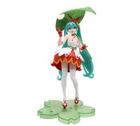 Huawealthy Green Leaf Miku Anime Figure Fairy Tale Wonderland Series Thumbelina Modeling Standing Posture 22.5cm Figure Statue for Desk and Room Decoration and Collection