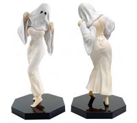 Huawealthy Playful Spirit Anime Figurine Curvy Ghost Girl Statue for Collectors Spooky Room Decor Cute Halloween Display Anime Enthusiast Must