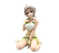 Huawealthy Sylphy Sitting Pose 12CM PVC Statue Silver Haired Anime Girl Collectible Figure for Desk Display Action Figure Models Desktop Decoration Gift