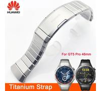 Huawei 100% Original Titanium Strap for Huawei Watch GT 5 Pro 46mm, 48g Watchband 22mm Titanium Silver Band