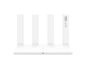 HUAWEI AX3 3000Mbps Router, WiFi 6 Plus Quad Core, OFDMA Multi-User Technology, Up to 128 Connected Devices, HUAWEI Share, HUAWEI HomeSec, White