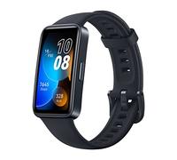 HUAWEI Band 8 smart watch, borderless touch screen, sleep tracking, continuous SpO2 measurement, 100+ training modes, fast charging, long life, 10000+ dials, iOS/Android, waterproof, black