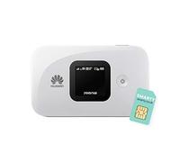 Huawei E5577, CAT 4, 4G Low Cost, Super-Fast Portable Mobile Wi-Fi Hotspot, with FREE SMARTY SIM Card, Unlocked to any Network- White