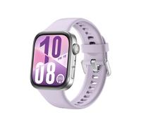 HUAWEI Watch Fit 4 - Aluminium Alloy, Purple Fluoroelastomer Strap, Purple,Silver/Grey