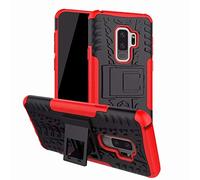Huawei Honor 10 Case, Claelech Dual Layer Shockproof Protective Case with Kickstand Bracket Heavy Duty Hybrid Cover for Huawei Honor 10 (Red)