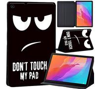 Huawei MediaPad M5 Lite 10 10.1 inch Cover Case Slim Lightweight Trifold Stand PU Case Cover Auto Sleep/Wake for Huawei MediaPad M5 Lite 10 10.1 Inch 2018 Release Tablet (don't touch my pad)