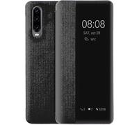 Huawei P30 Case, Smart View Leather Flip Case, [power Saving Mode][integral Protection](p30,black) -bp