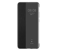 Official Huawei P40 Pro Smart View Flip Cover Wallet with Sleep Wake Feature - Black