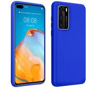 Huawei P40 Semi-Rigid Silicone Soft-Touch Blue Back cover