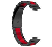 Huawei Watch Fit 2 Strap Stainless Steel Bi-coloured Links Red/Red