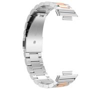 Huawei Watch Fit 2 Strap Stainless Steel Bi-coloured Links Silver/Rose Gold