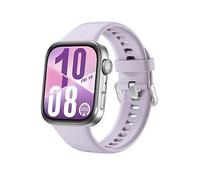 HUAWEI Watch Fit 4 - Aluminium Alloy, Purple Fluoroelastomer Strap, Purple,Silver/Grey