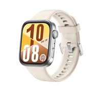 HUAWEI Watch Fit 4 - Aluminium Alloy, White Fluoroelastomer Strap, White,Silver/Grey