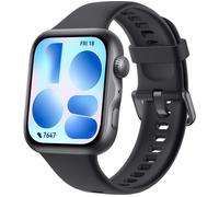 HUAWEI Watch Fit 5 - Black Aluminium Alloy with Black Fluoroelastomer Strap, Black