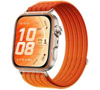 HUAWEI Watch Fit 5 Pro - Titanium Orange with Orange Woven Strap, Orange