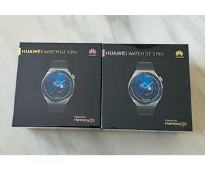 HUAWEI WATCH GT 3 Pro 46.6mm Titanium Case Black Fluoroelastomer Band New Sealed