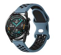 Huawei Watch GT 3 Pro/GT2/GT Runner & Galaxy Watch 3/46mm 22mm Adjustable Soft Silicone Replacement Strap (Slate/Black)