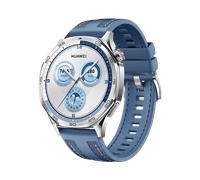 HUAWEI Watch GT 5 - Silver, Blue Woven Nylon Strap, 46 mm, Silver/Grey,Blue