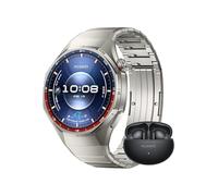 HUAWEI WATCH GT 6 Pro 46mm Titanium + FreeBuds 6i Black, 1.47''AMOLED Touchscreen, up to 21 days battery life, Pro-level Cycling, 100+ Sports Mode, iOS & Android, ECG Analysis