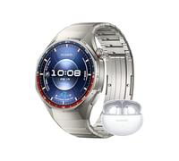 HUAWEI WATCH GT 6 Pro 46mm Titanium + FreeBuds 6i White, 1.47''AMOLED Touchscreen, up to 21 days battery life, 100+ Sports Mode, iOS & Android, ECG Analysis, All-day Health Monitoring