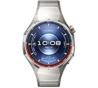 HUAWEI Watch GT 6 Pro - Titanium with Silver Fluoroelastomer Strap, 46 mm, Silver/Grey