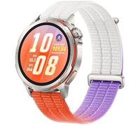 HUAWEI Watch GT Runner 2 - Titanium with Dawn Orange Woven Strap, 43.5 mm, White,Silver/Grey,Orange