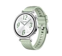 Huawei Watch GT4 41mm (Aurora-B19FG) (silber/grün, Fluorelastomer-Armband in grün)