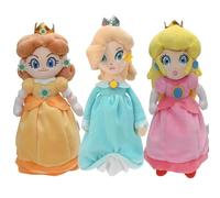 HUAWELL Sup Mari All Star Collection Princes Peach Plush Toy PrincessRosalina & Dasy Stuffed Plush 8" (Princes Peach & PrincessRosalina & Dasy)
