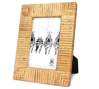 Huaxin High Definition Rattan Photo Frame with Rattan Table Stand