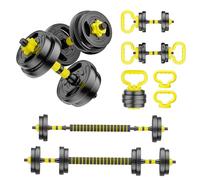 HUAYA Adjustable Dumbbell Set, 10-90lbs Free Weights with Connector - 4 in 1 Dumbbells, Barbell, Kettlebell & Push Up Stand, Adjustable Weights Set for Home Gym Fitness Equipment for Men & Women