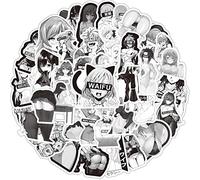 Huayao 50pcs Waifu Stickers, Anime Sexy Stickers for Adults, Hot and Sexy Bomb Pinup Girls, Decorate Laptop, Car, Water Bottle, Skateboard