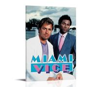 HUAYEEENT Miami Vice Poster Wall Art Canvas Cover Aesthetic Poster Home Decor for Living Room 12x18inch(30x45cm) Frame-style