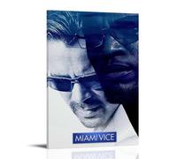 HUAYEEENT Miami Vice Poster Wall Art Canvas Cover Aesthetic Poster Home Decor for Living Room 12x18inch(30x45cm) Frame-style