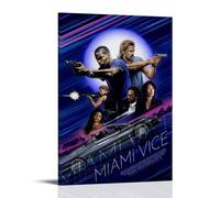 HUAYEEENT Miami Vice Poster Wall Art Canvas Cover Aesthetic Poster Home Decor for Living Room 12x18inch(30x45cm) Frame-style