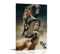 HUAYEEENT No Time to Die Poster Wall Art Canvas Cover Aesthetic Poster Home Decor for Living Room 08x12inch(20x30cm) Frame-style