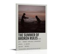 HUAYEEENT The Summer of Broken Rules Poster Wall Art Canvas Cover Aesthetic Poster Home Decor for Living Room 12x18inch(30x45cm) Frame-style