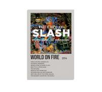 HUAYEEENT World On Fire by Slash Poster Wall Art Canvas Cover Aesthetic Poster Home Decor for Living Room 20x30inch(50x75cm) Unframe-style