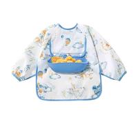 Huayeex Baby Long Sleeve Bib - Adjustable Full Body Bibs Baby With Storage Pocket - Toddler Led Weaning Supplies for Sandbox Games Supplementary Food Addition