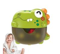 Huayeex Bathtub Bubble Machine, Auto Bubble Maker Blower, Dinosaur Funny Music Light Up Game for Bathroom Shower Boys Pool Indoor Home Girls Fun