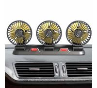 Huayeex Car Fan | Three-Head Automotive Electric Fan | 2 Speeds, USB/12V/24V Cooling Air, Silent for SUVs, Cars, ATVs, Trucks, Buses, Tents, RVs, Cruise Ships
