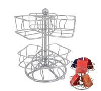 Huayeex Carousel Tea Bag Holder | 6-Compartment Rotating 2-Tier Storage | Teabag Basket Coffee Sugar Stand,for Home Office Kitchen Cabinet Pantry Apartment