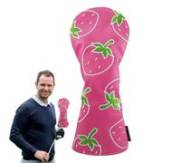 Huayeex Club Covers,Funny Strawberry Driver Shield - Weather-Resistant Stylish Golf Club Head Covers for Outdoor Practice Driving Range Vacation Travel Clubhouse
